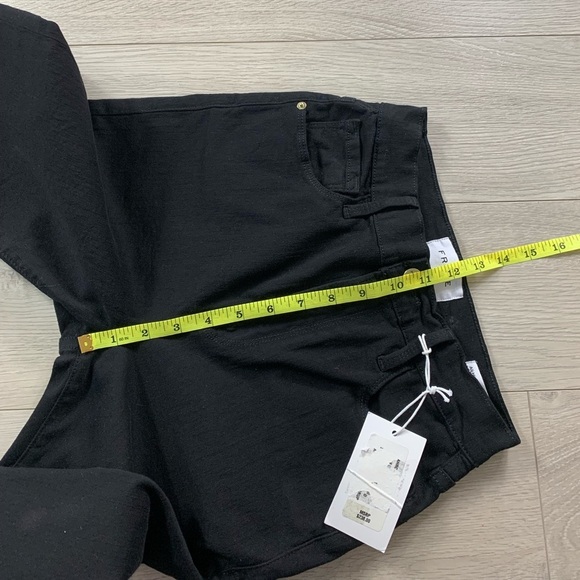 FRAME Ali High Rise Cigarette Stirrup Jeans in Black - Picture 15 of 16